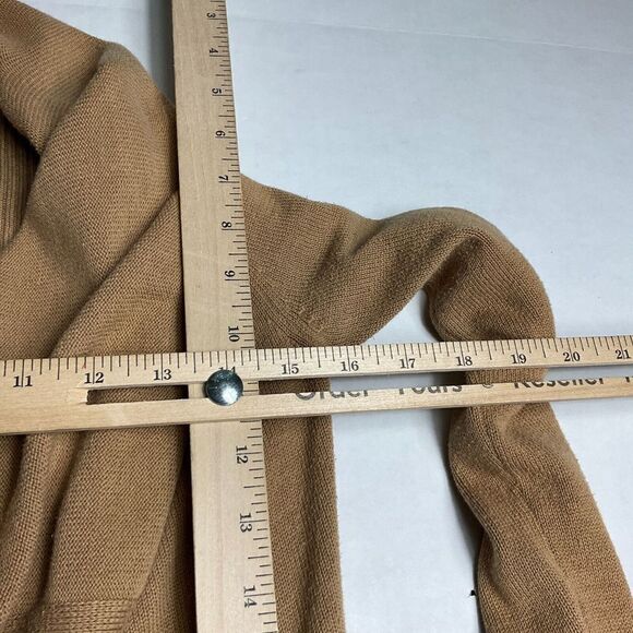 Kenneth  Cole New York Womens Open Front Cardigan Beige Zip Waist Sweater XS - Picture 6 of 11